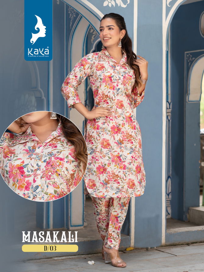 Masakali By Kaya Printed Kurti With Bottom Catalog